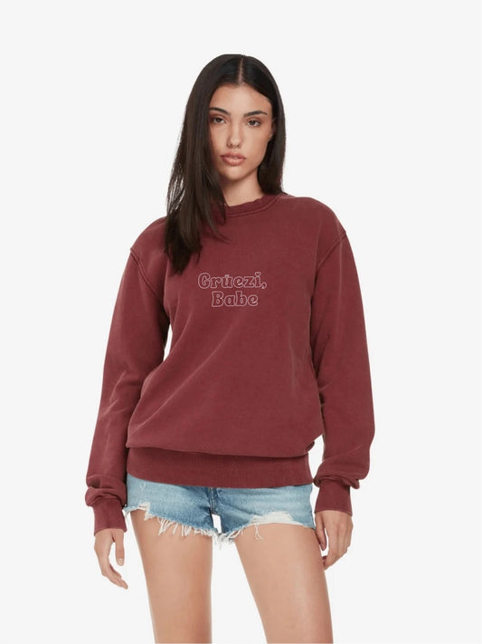 "Grüezi, Babe" Unisex Loose-Fit Sweatshirt