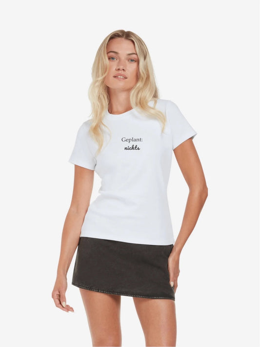 "Geplant: Nichts" Women’s Slim-Fit T-Shirt