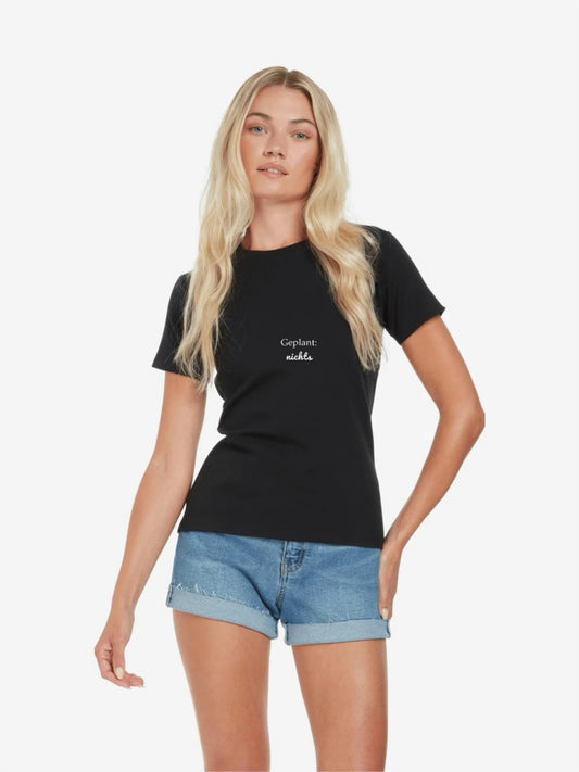 "Geplant: Nichts" Women’s Slim-Fit T-Shirt