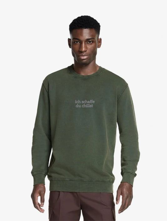 "Ich schaffe du chillst" Unisex Loose-Fit Sweatshirt